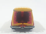 Vintage Majorette No. 279 / 234 Fourgon Van Yellow Red 1/65 Scale Die Cast Toy Car Vehicle Made in France with Opening Rear Doors