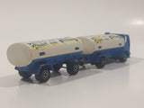 Vintage Majorette Milky The Good Milk Ford Truck and Trailer White and Blue 1/100 Scale Die Cast Toy Vehicle