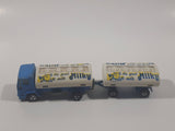Vintage Majorette Milky The Good Milk Ford Truck and Trailer White and Blue 1/100 Scale Die Cast Toy Vehicle
