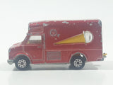 Vintage Majorette No. 224 / 259 Fourgon Ice Cream Truck Dark Red 1/57 Scale Die Cast Toy Vehicle with Slide Out Canopy Made in France