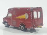 Vintage Majorette No. 224 / 259 Fourgon Ice Cream Truck Dark Red 1/57 Scale Die Cast Toy Vehicle with Slide Out Canopy Made in France