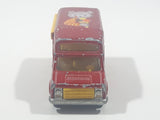 Vintage Majorette No. 224 / 259 Fourgon Ice Cream Truck Dark Red 1/57 Scale Die Cast Toy Vehicle with Slide Out Canopy Made in France