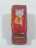 Vintage Majorette No. 224 / 259 Fourgon Ice Cream Truck Dark Red 1/57 Scale Die Cast Toy Vehicle with Slide Out Canopy Made in France