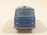 Vintage Majorette No. 244 Fourgon VW Police Van Blue 1/60 Scale Die Cast Toy Vehicle with Opening Rear Hatch Made in France