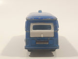 Vintage Majorette No. 244 Fourgon VW Police Van Blue 1/60 Scale Die Cast Toy Vehicle with Opening Rear Hatch Made in France