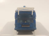 Vintage Majorette No. 244 Fourgon VW Police Van Blue 1/60 Scale Die Cast Toy Vehicle with Opening Rear Hatch Made in France