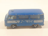 Vintage Majorette No. 244 Fourgon VW Police Van Blue 1/60 Scale Die Cast Toy Vehicle with Opening Rear Hatch Made in France