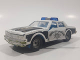 Vintage Majorette Chevrolet Impala Police Black and White 1/41 Scale Die Cast Toy Car Vehicle with Opening Doors