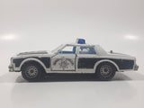 Vintage Majorette Chevrolet Impala Police Black and White 1/41 Scale Die Cast Toy Car Vehicle with Opening Doors
