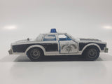 Vintage Majorette Chevrolet Impala Police Black and White 1/41 Scale Die Cast Toy Car Vehicle with Opening Doors