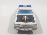 Vintage Majorette Chevrolet Impala Police Black and White 1/41 Scale Die Cast Toy Car Vehicle with Opening Doors