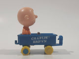 Vintage 1970s Aviva Peanuts Charlie Brown Blue Wagon Die Cast Toy Car Vehicle Figure Made in Hong Kong