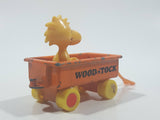 Vintage 1970s Aviva Peanuts Woodstock Orange Wagon Die Cast Toy Car Vehicle Figure Made in Hong Kong