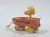 Vintage 1970s Aviva Peanuts Woodstock Orange Wagon Die Cast Toy Car Vehicle Figure Made in Hong Kong