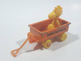 Vintage 1970s Aviva Peanuts Woodstock Orange Wagon Die Cast Toy Car Vehicle Figure Made in Hong Kong
