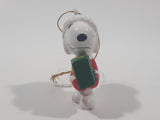 United Features Syndicate Peanuts Snoopy 2 1/4" Tall PVC Toy Figure Christmas Ornament