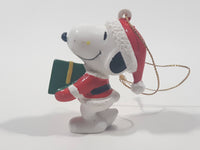 United Features Syndicate Peanuts Snoopy 2 1/4" Tall PVC Toy Figure Christmas Ornament