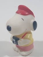 Peanuts Snoopy Cameraman Photographer Holding Camera 2" Tall Vinyl Toy Figure