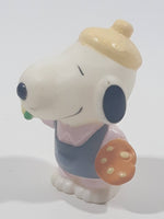 Peanuts Snoopy Painter Holding Palette and Paint Brush 2" Tall Vinyl Toy Figure