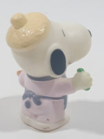 Peanuts Snoopy Painter Holding Palette and Paint Brush 2" Tall Vinyl Toy Figure