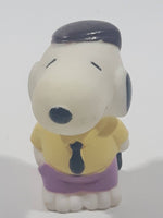 Peanuts Snoopy Businessman Holding Briefcase 2" Tall Vinyl Toy Figure