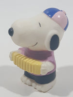 Peanuts Snoopy Musician Playing Accordion 2" Tall Vinyl Toy Figure