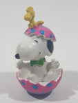 United Feature Peanuts Snoopy In Easter Egg With Woodstock Pink 2 3/4" Tall PVC Toy Figure