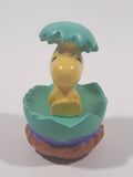 United Feature Peanuts Woodstock In Easter Egg Light Green 2 1/4" Tall PVC Toy Figure