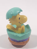 United Feature Peanuts Woodstock In Easter Egg Light Green 2 1/4" Tall PVC Toy Figure