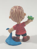 JP Just Play PNTS Peanuts Linus Holding Green Airplane and Blue Blanket 3" Tall Vinyl Toy Figure