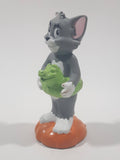 1993 Dairy Queen T.E.C. Tom and Jerry Tom with Crocodile Alligator Live Saver Inflatable 4" Tall Rubber Toy Water Squirting Figure