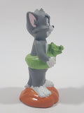 1993 Dairy Queen T.E.C. Tom and Jerry Tom with Crocodile Alligator Live Saver Inflatable 4" Tall Rubber Toy Water Squirting Figure