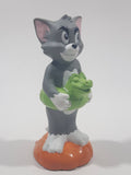 1993 Dairy Queen T.E.C. Tom and Jerry Tom with Crocodile Alligator Live Saver Inflatable 4" Tall Rubber Toy Water Squirting Figure