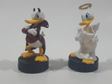 Disney Theme Parks Tagalongs Donald Duck Bad Good vs Evil Angel and Devil 4" Tall Magnetic Toy Figure Set