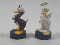 Disney Theme Parks Tagalongs Donald Duck Bad Good vs Evil Angel and Devil 4" Tall Magnetic Toy Figure Set