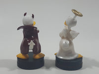 Disney Theme Parks Tagalongs Donald Duck Bad Good vs Evil Angel and Devil 4" Tall Magnetic Toy Figure Set