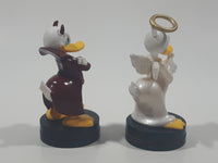 Disney Theme Parks Tagalongs Donald Duck Bad Good vs Evil Angel and Devil 4" Tall Magnetic Toy Figure Set