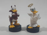 Disney Theme Parks Tagalongs Donald Duck Bad Good vs Evil Angel and Devil 4" Tall Magnetic Toy Figure Set