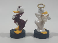 Disney Theme Parks Tagalongs Donald Duck Bad Good vs Evil Angel and Devil 4" Tall Magnetic Toy Figure Set