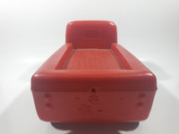 Vintage Mickey Mouse and Donald Duck Busy Bus Red Plastic 11" Long Toy Car Vehicle