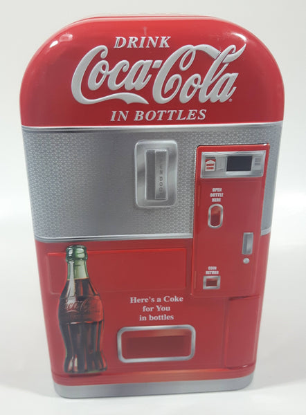 Coca-Cola Drink Coca-Cola In Bottles Refrigerator Vending Machine Shaped Tin Metal Container