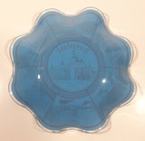 Vintage Disneyland Exclusive Walt Disney Productions Sleeping Beauty's Castle 7 1/2" Diameter Blue Waved Edge Glass Candy Dish / Ash Tray