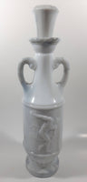 Vintage 1971 Jim Beam Whisky Marble Style Greek Olympian Discus 13 1/2" Tall Decanter Bottle