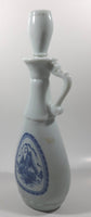 Vintage 1963 Jim Beam Whisky Delft Blue Windmill and Boat 13" Tall Decanter Bottle