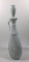 Vintage 1963 Jim Beam Whisky Delft Blue Windmill and Boat 13" Tall Decanter Bottle