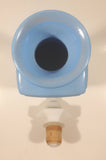 Vintage 1965 Jim Beam Whisky Blue Milk Glass Style 12 1/2" Tall Decanter Bottle
