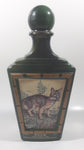 Vintage 1982 Jim Beam Kentucky Whisky Fox 11" Tall Dark Green Glass Decanter Bottle