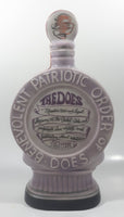 Vintage 1971 Jim Beam Kentucky Whisky 50th Anniversary B.P.O. The Does 12" Tall Embossed Decanter Bottle