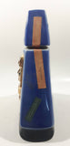 Vintage 1970 Jim Beam Kentucky Whiskey Imperial Sessions King Tut Themed Blue and Gold Egyptian Pyramid Shaped 9" Tall Embossed Decanter Bottle