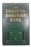 Rare Vintage TD The Toronto Dominion Bank Green Promotional 9 1/2" x 12" Perpetual Calendar Sign